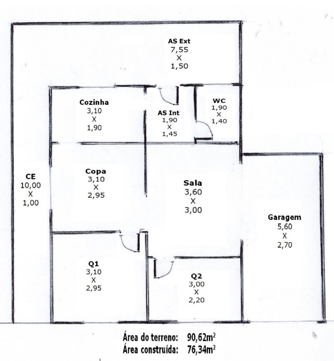Casa, 2 quartos - Foto 1